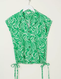 FatFace Val Leaf Linen Blend Shirt|Women Shirts & Blouses