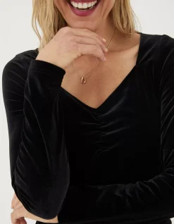 FatFace Valerie Velvet Top|Women View All