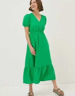 FatFace Vivvie Linen Midi Dress|Women Dresses
