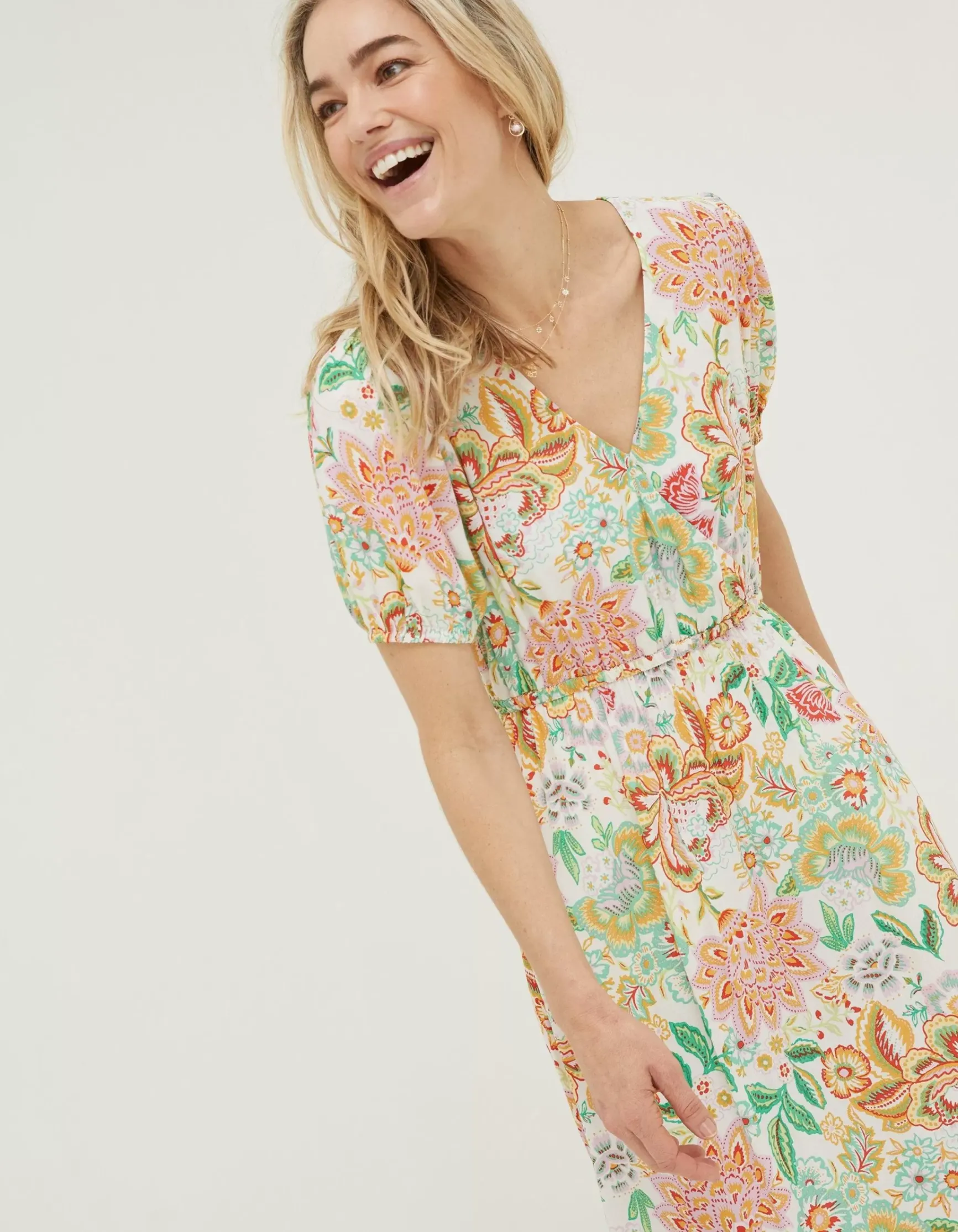FatFace Vivvie Paradise Midi Dress|Women Dresses