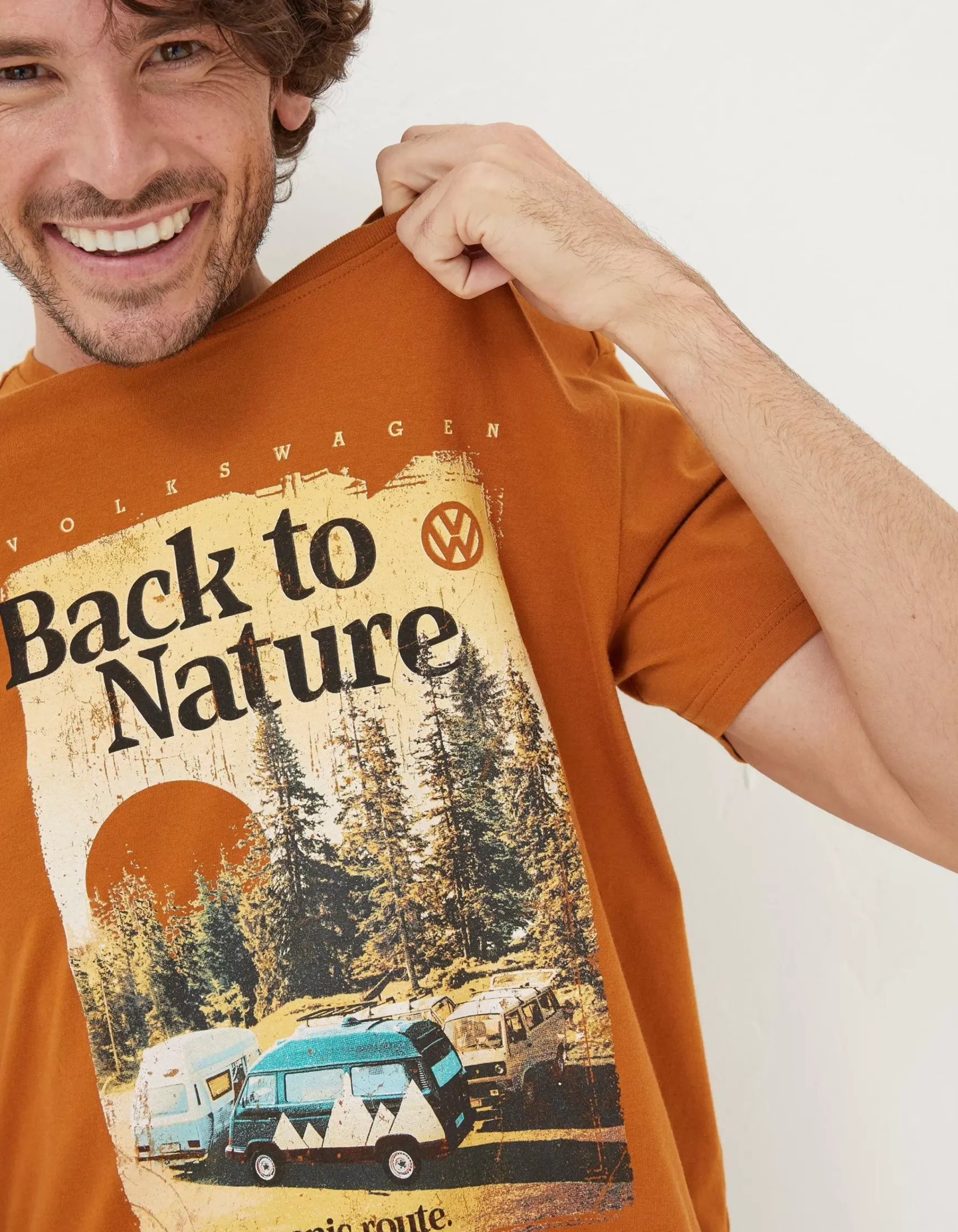 FatFace Vw Nature Photo T-Shirt|Men T-Shirts