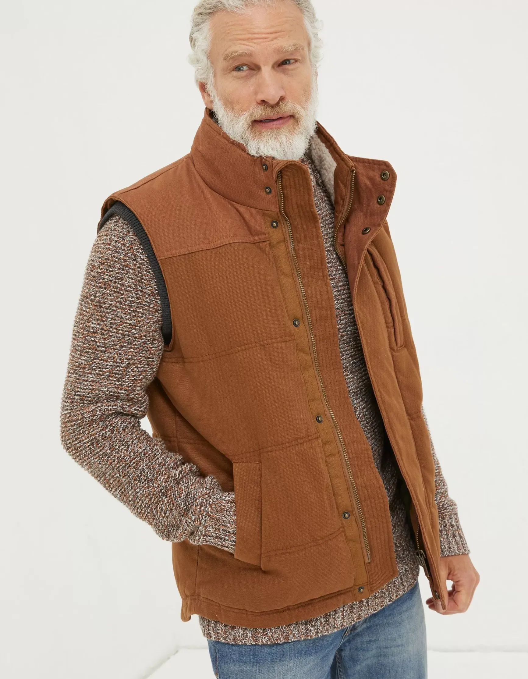 FatFace Wardly Canvas Gilet|Men View All