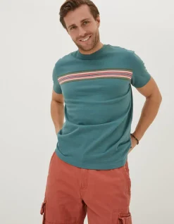 FatFace West Bay Chest Stripe T-Shirt|Men T-Shirts