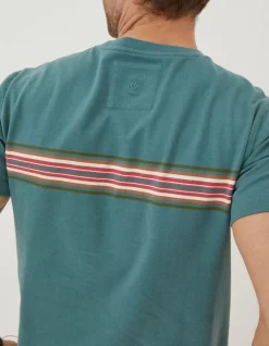 FatFace West Bay Chest Stripe T-Shirt|Men T-Shirts