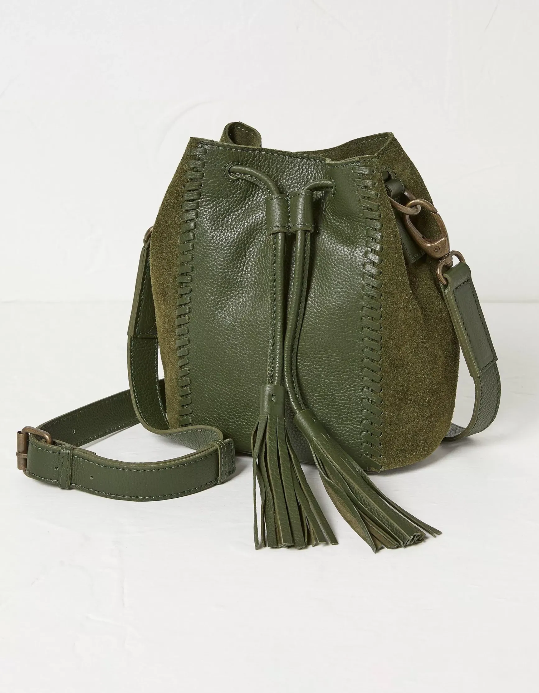 FatFace Winalie Leather Mini Bucket Bag|Women View All