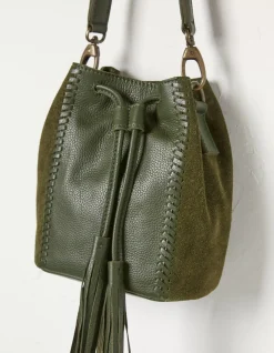 FatFace Winalie Leather Mini Bucket Bag|Women View All