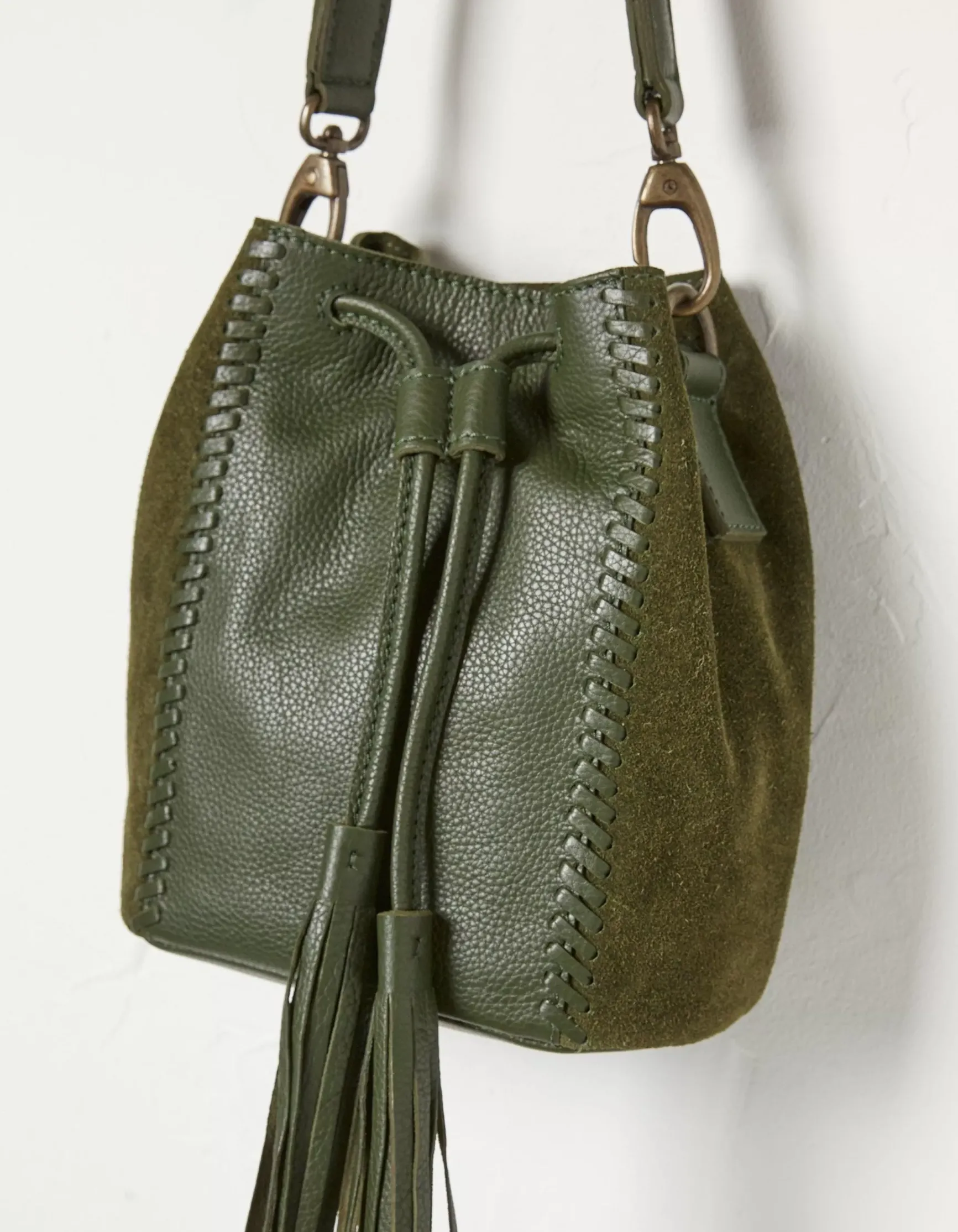 FatFace Winalie Leather Mini Bucket Bag|Women View All