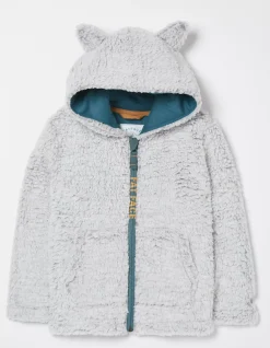FatFace Wolf Fleece Zip Through Hoodie|Boys Sweatshirts & Hoodies