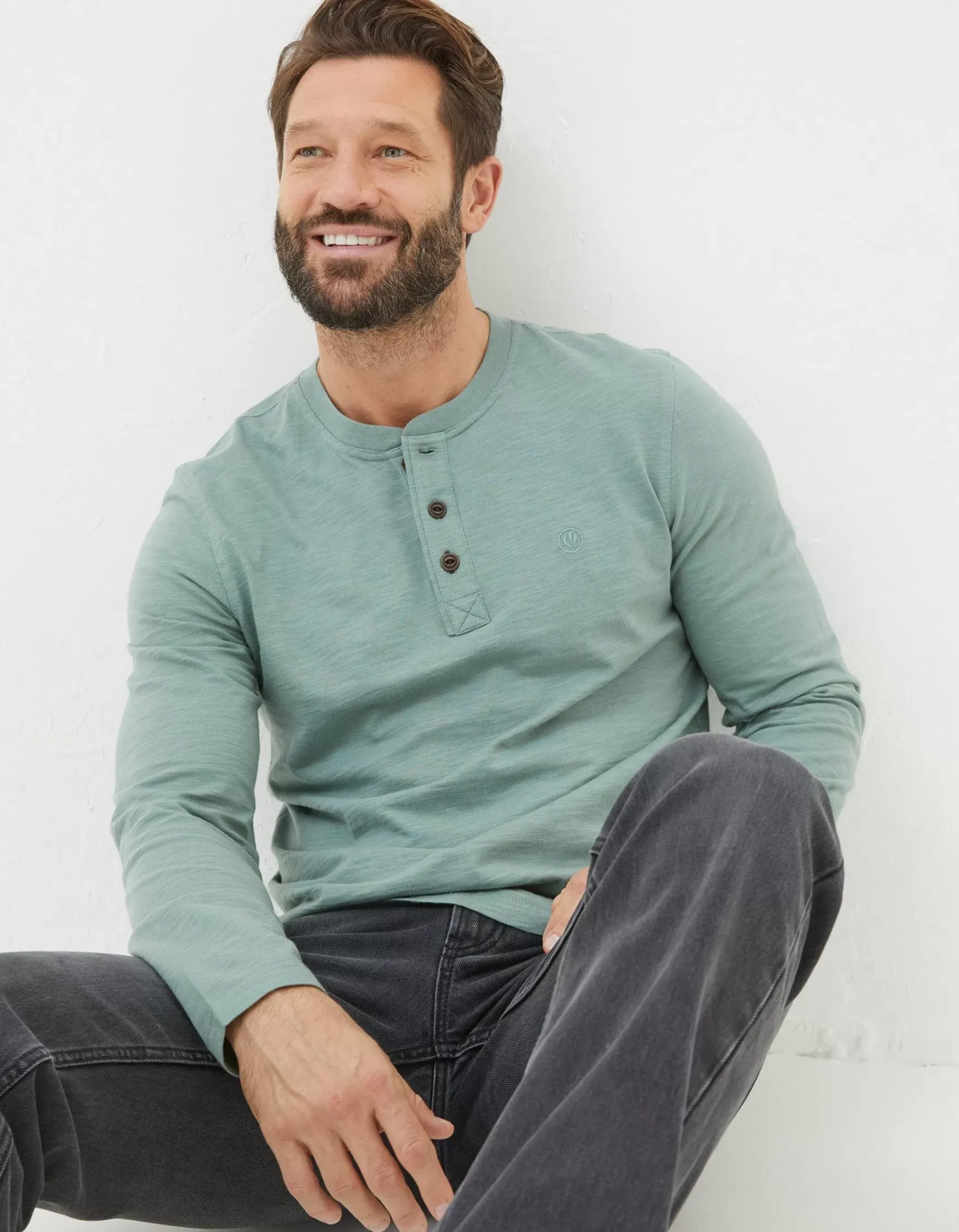 FatFace Woodside Slub Cotton Henley|Men View All