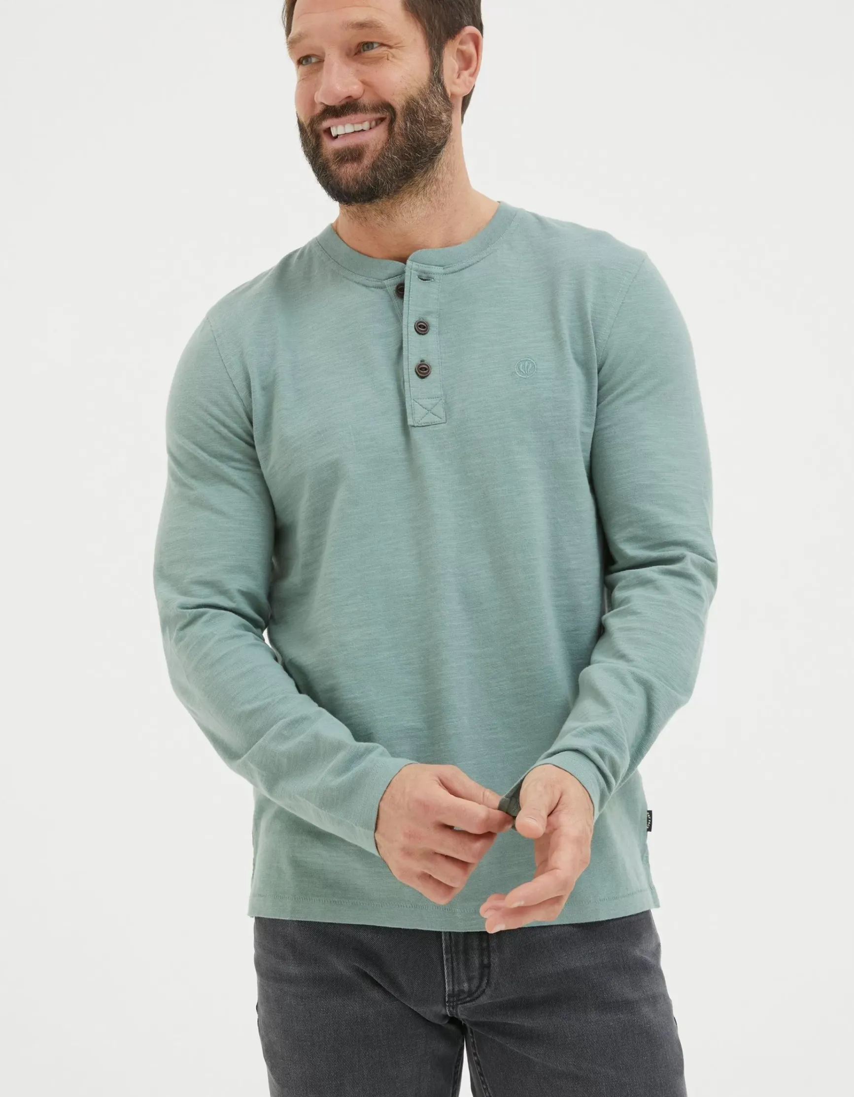 FatFace Woodside Slub Cotton Henley|Men View All