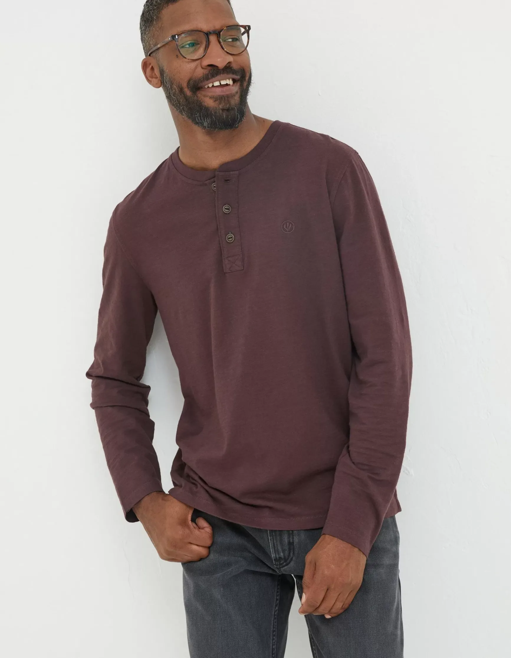 FatFace Woodside Slub Henley|Men T-Shirts