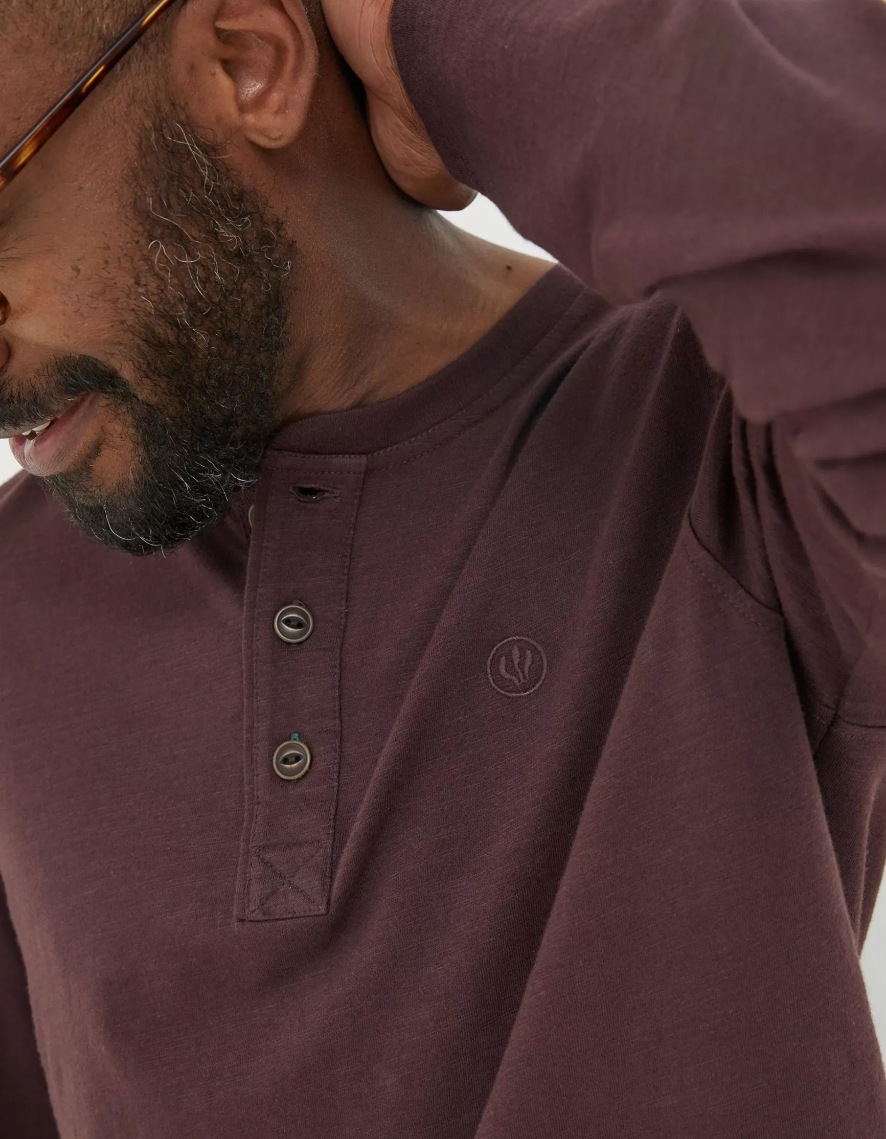 FatFace Woodside Slub Henley|Men T-Shirts