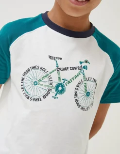 FatFace Word Bike Jersey T Shirt|Boys View All