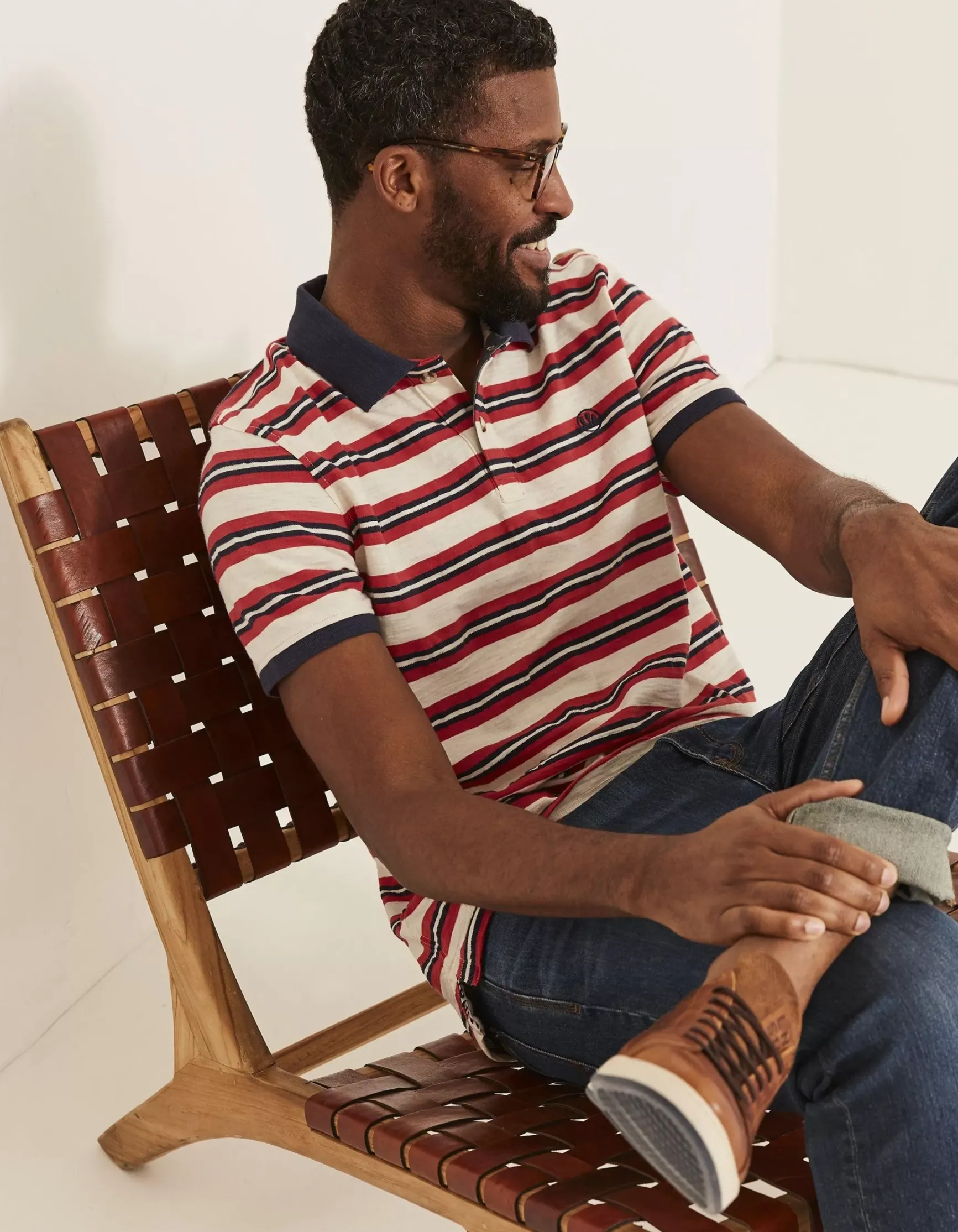 FatFace Worthing Stripe Polo|Men Polo Shirts