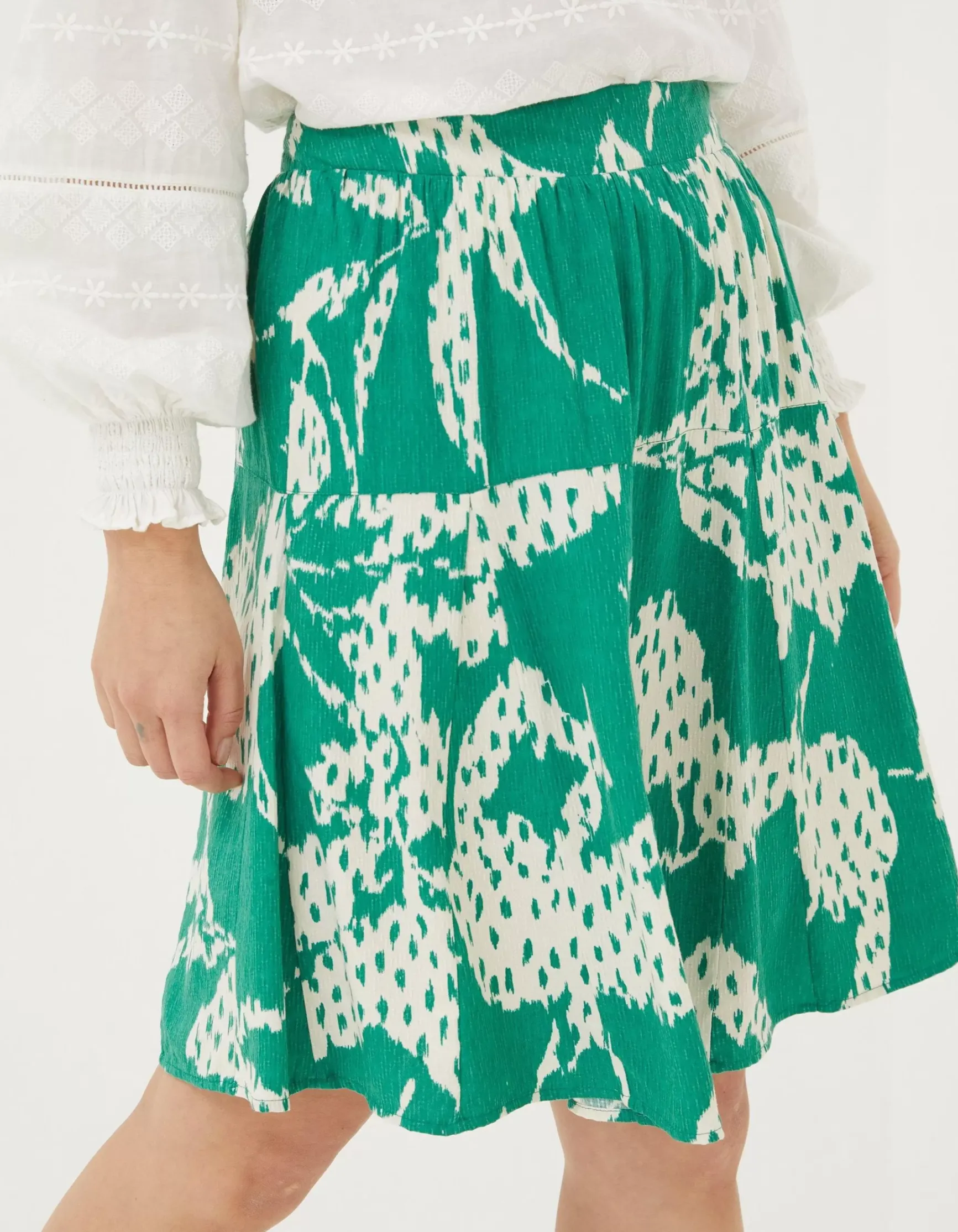 FatFace Wynne Textured Leaves Skirt|Women View All